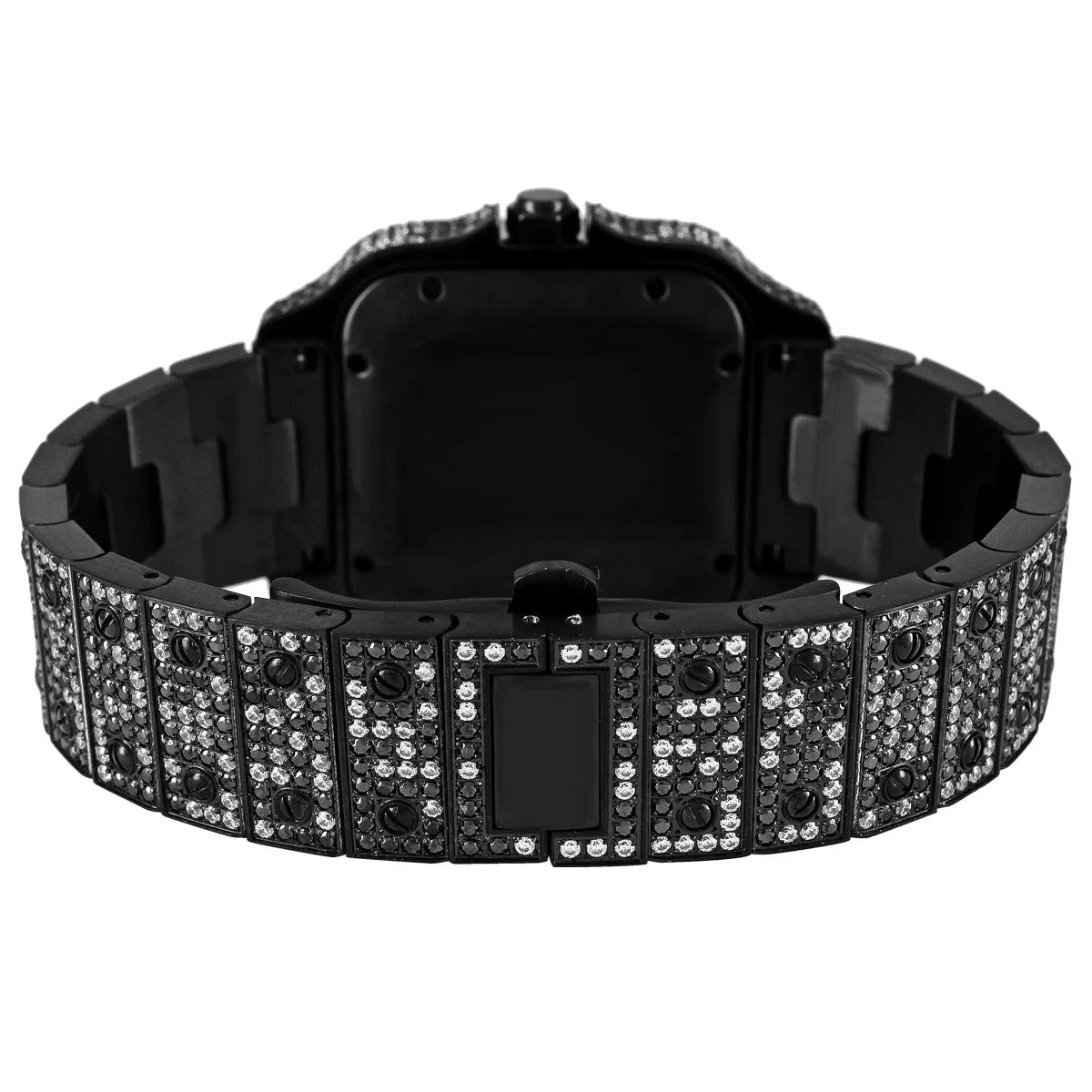 Mens Black &White Stainless Steel Roman Date Dial Automatic Watch sold by Master Of Bling product image thumbnail 2