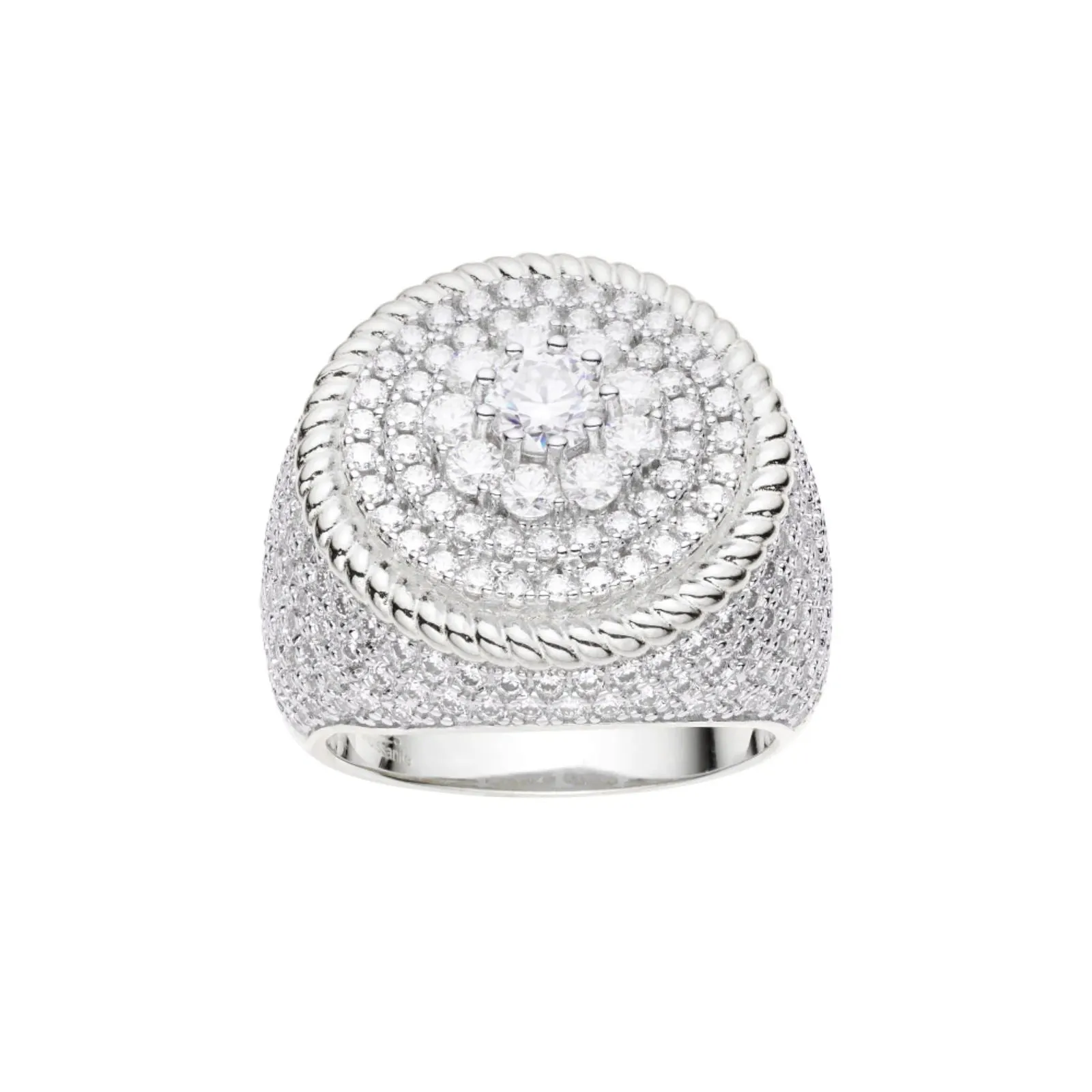 Mens Moissanite Diamond Round Cluster Iced Designer Ring sold by Master Of Bling product image thumbnail 2
