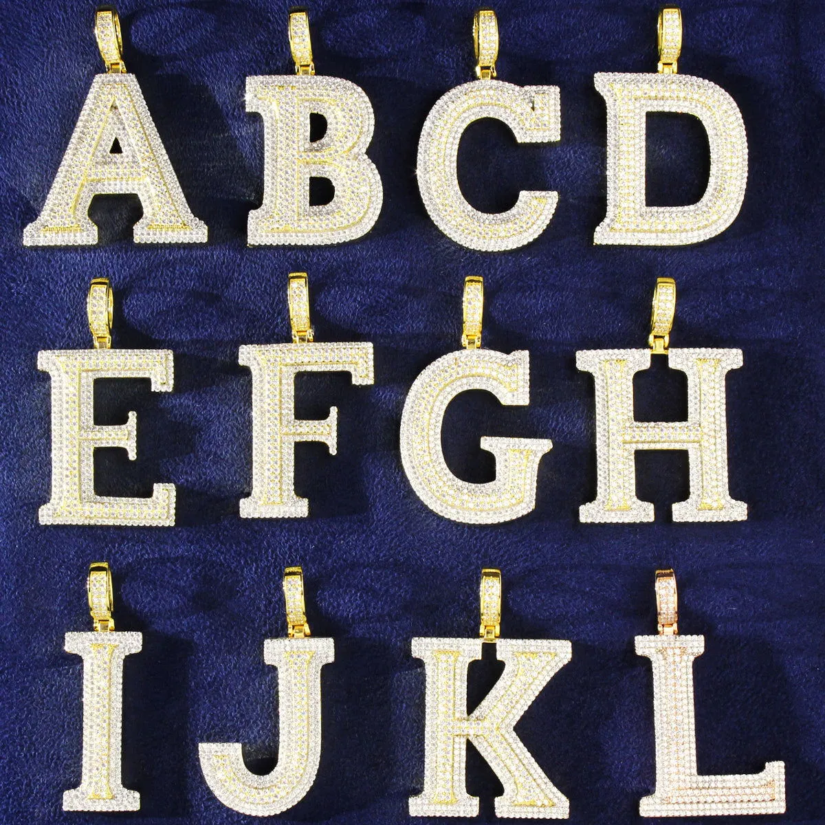 Men's Silver 3D Double Layer Block Name Initial sold by Master Of Bling product image thumbnail 2