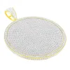 14k Gold Tone Silver  Circle Medallion Round Pendant sold by Master Of Bling