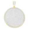 14k Gold Tone Silver  Circle Medallion Round Pendant sold by Master Of Bling