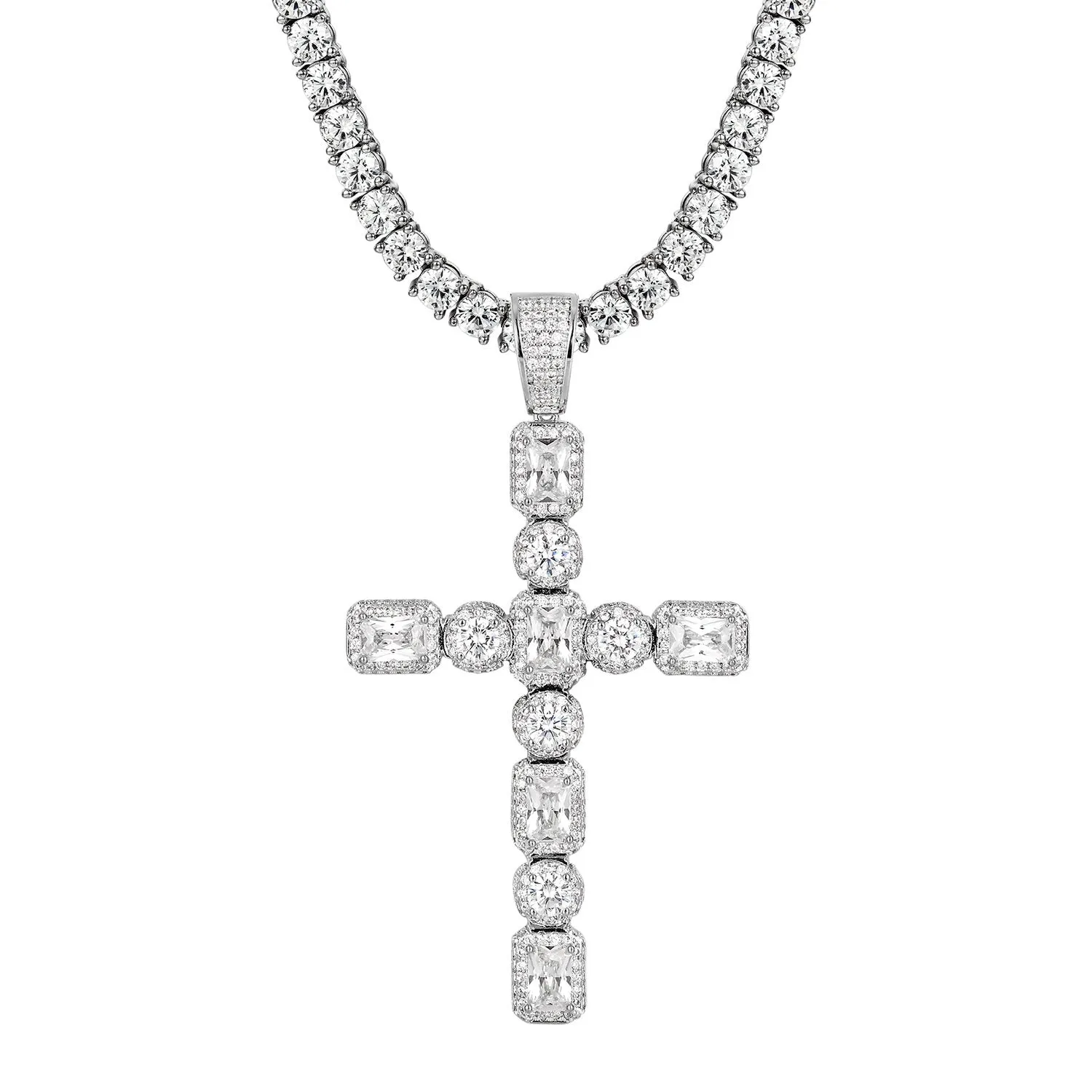Solitaire Bling Designer Jesus Cross Pendant Chain sold by Master Of Bling product image thumbnail 2