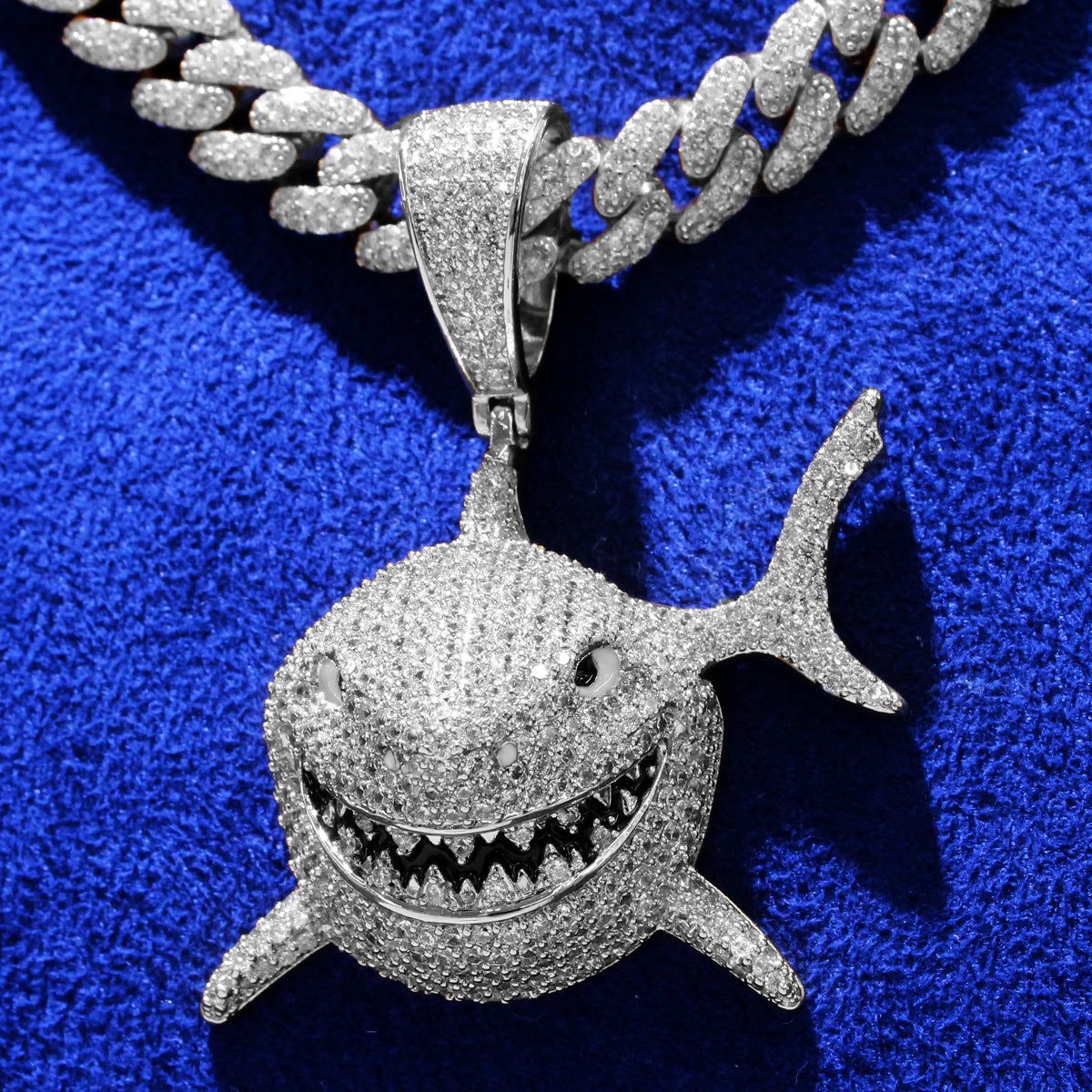 Custom Small Shark Face Icy 3D Custom Rapper Pendant sold by Master Of Bling product image thumbnail 3