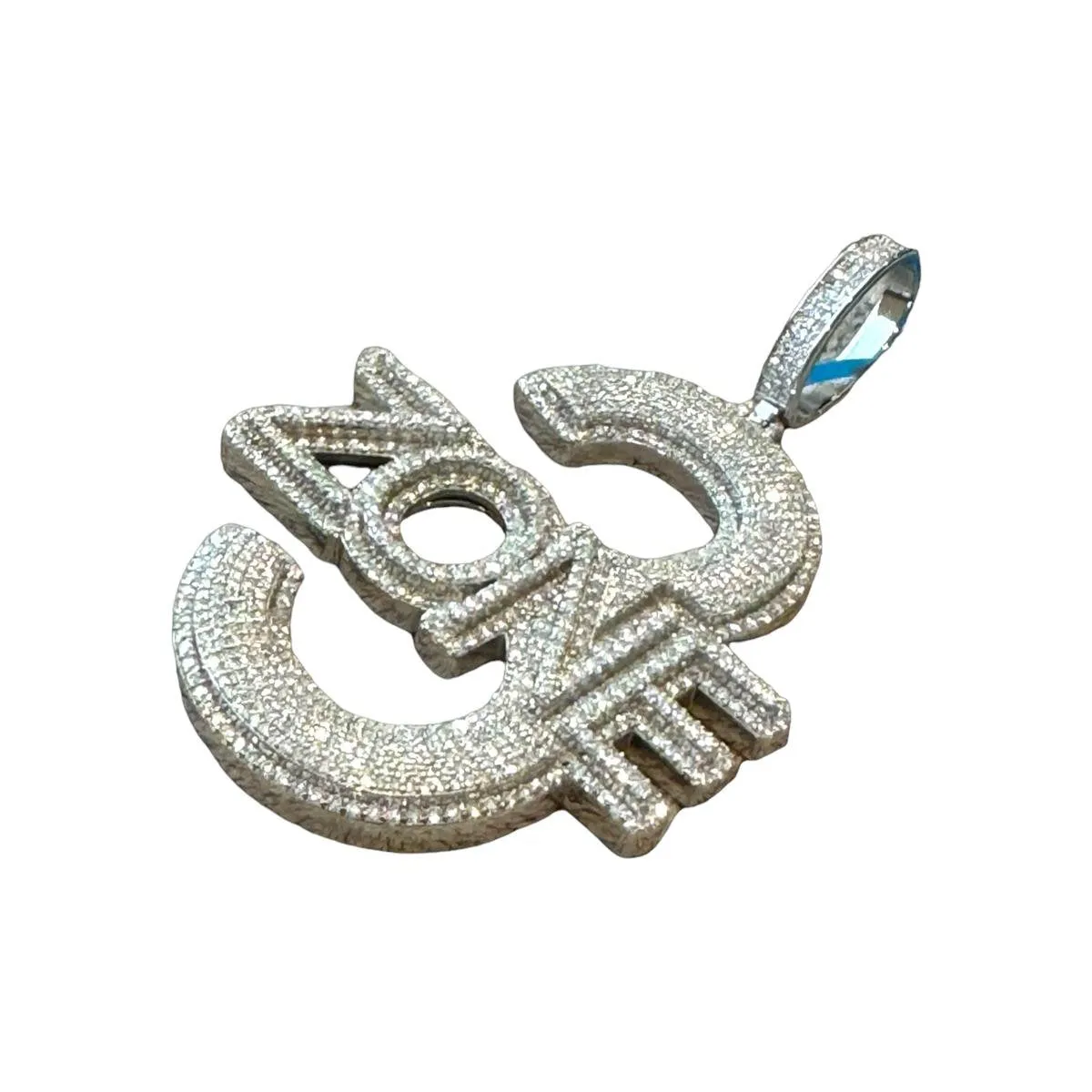 Zone 3 Moissanite Diamond Pendant XL Iced 925 Silver Custom sold by Master Of Bling product image thumbnail 2