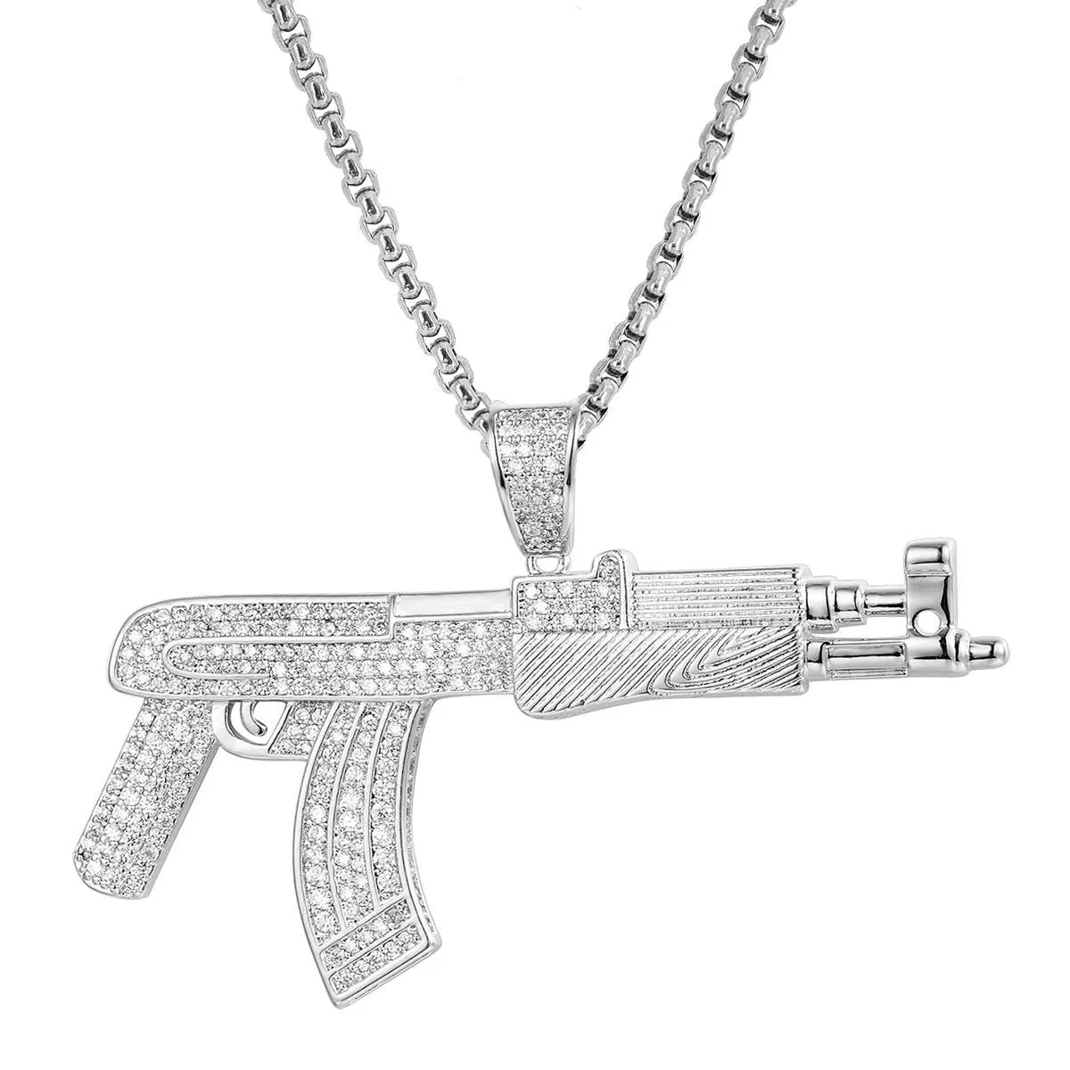 Men's AK-47 Gun Designer Pendant Necklace | Parallel