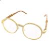 Men's Clear Lens  Round Wooden Frame Hip Hop Glasses sold by Master Of Bling