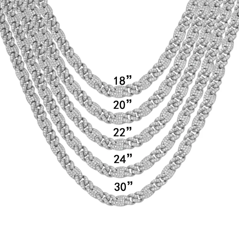 Bling Miami Cuban Link White Tone 925 Silver 6MM Necklace sold by Master Of Bling product image thumbnail 5