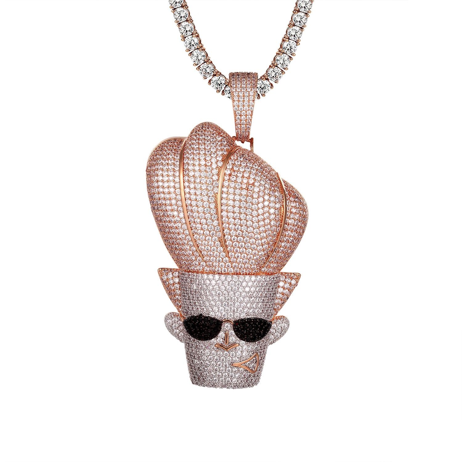 Animated Funny Character Shades Rose Gold Tone Bling Charm sold by Master Of Bling product image thumbnail 4