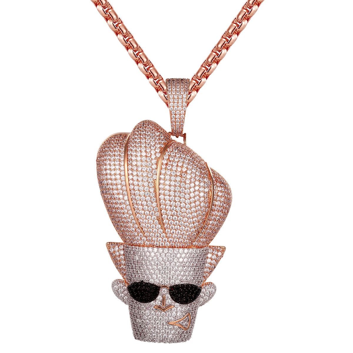 Animated Funny Character Shades Rose Gold Tone Bling Charm sold by Master Of Bling