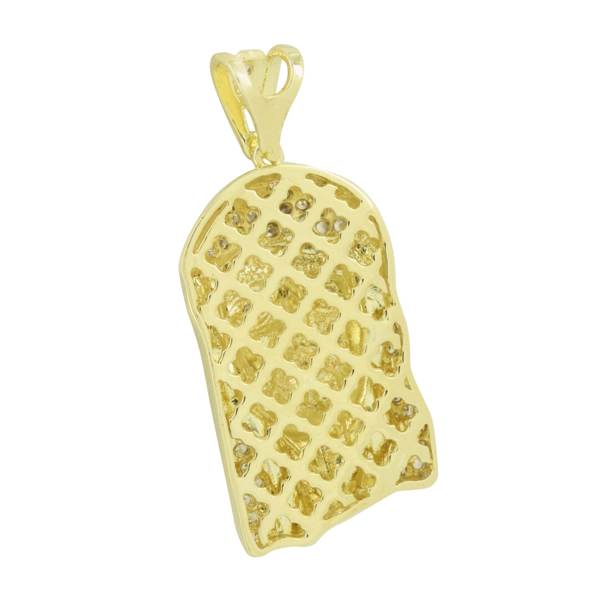14k Gold Finish Jesus Pendant Lab Created Diamonds sold by Master Of Bling product image thumbnail 3