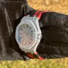 Moissanite Camouflage Red Watch Designer Automatic Men sold by Master Of Bling