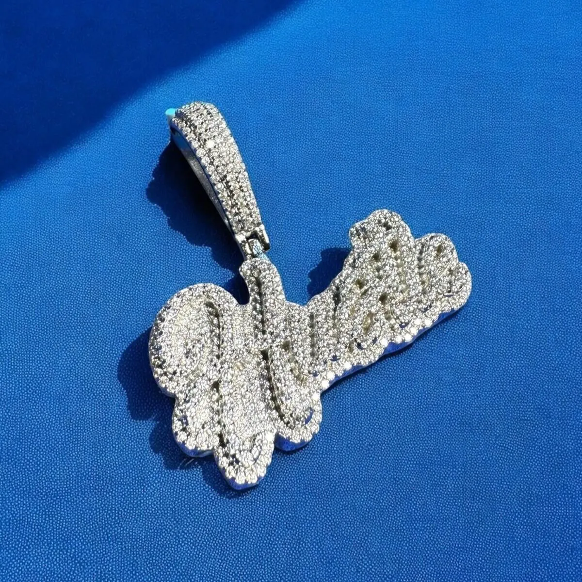 Moissanite Hustle Pendant 925 Silver Charm sold by Master Of Bling