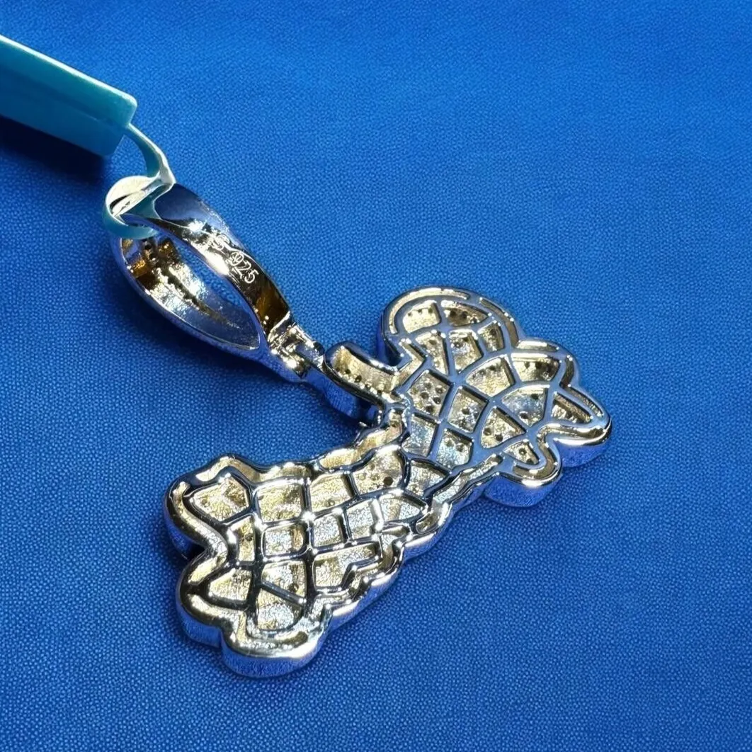 Moissanite Hustle Pendant 925 Silver Charm sold by Master Of Bling product image thumbnail 4