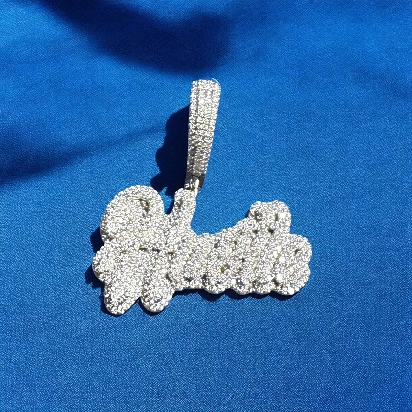 Moissanite Hustle Pendant 925 Silver Charm sold by Master Of Bling product image thumbnail 2