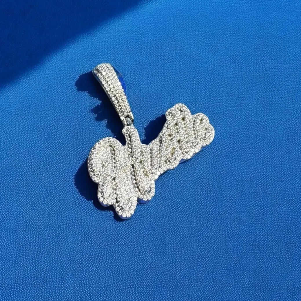 Moissanite Hustle Pendant 925 Silver Charm sold by Master Of Bling product image thumbnail 3