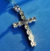 Solitaire Cross Pendant Moissanite 925 Silver sold by Master Of Bling
