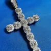 Solitaire Cross Pendant Moissanite 925 Silver sold by Master Of Bling