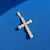 Solitaire Cross Pendant Moissanite 925 Silver sold by Master Of Bling