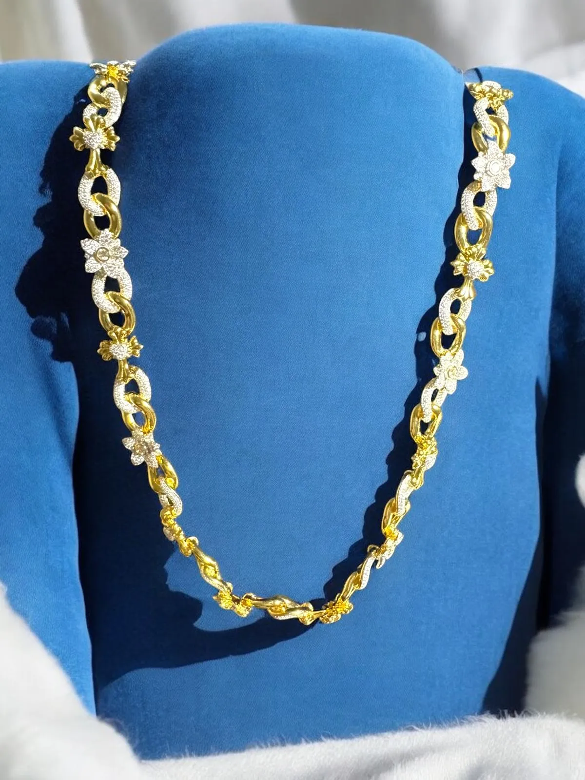 Infinity Cross Flower Necklace Moissanite 925 Silver sold by Master Of Bling