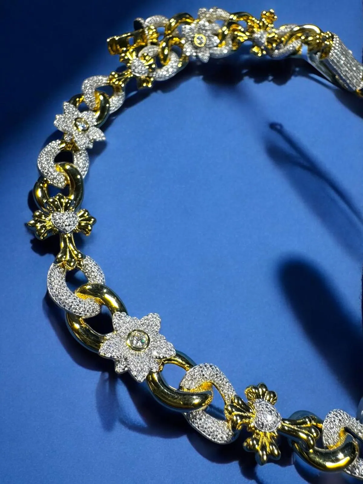 Infinity Cross Flower Necklace Moissanite 925 Silver sold by Master Of Bling product image thumbnail 4