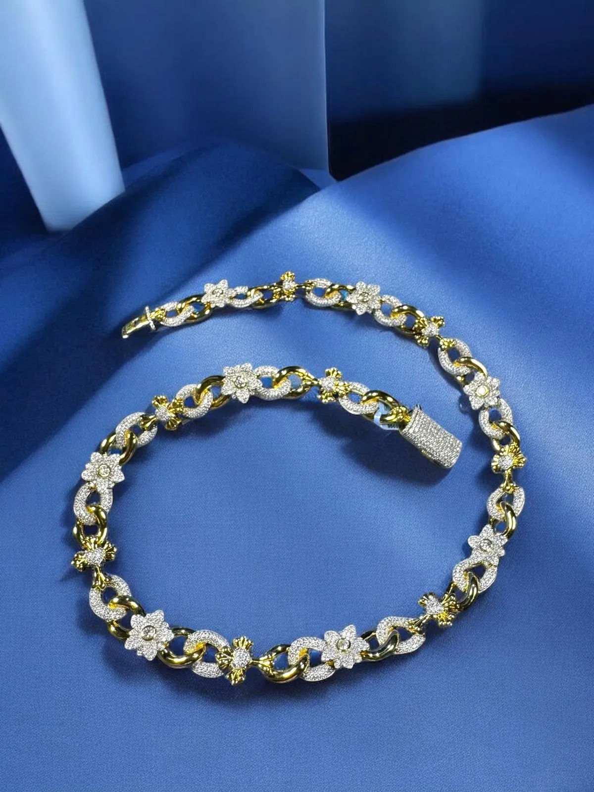 Infinity Cross Flower Necklace Moissanite 925 Silver sold by Master Of Bling product image thumbnail 3