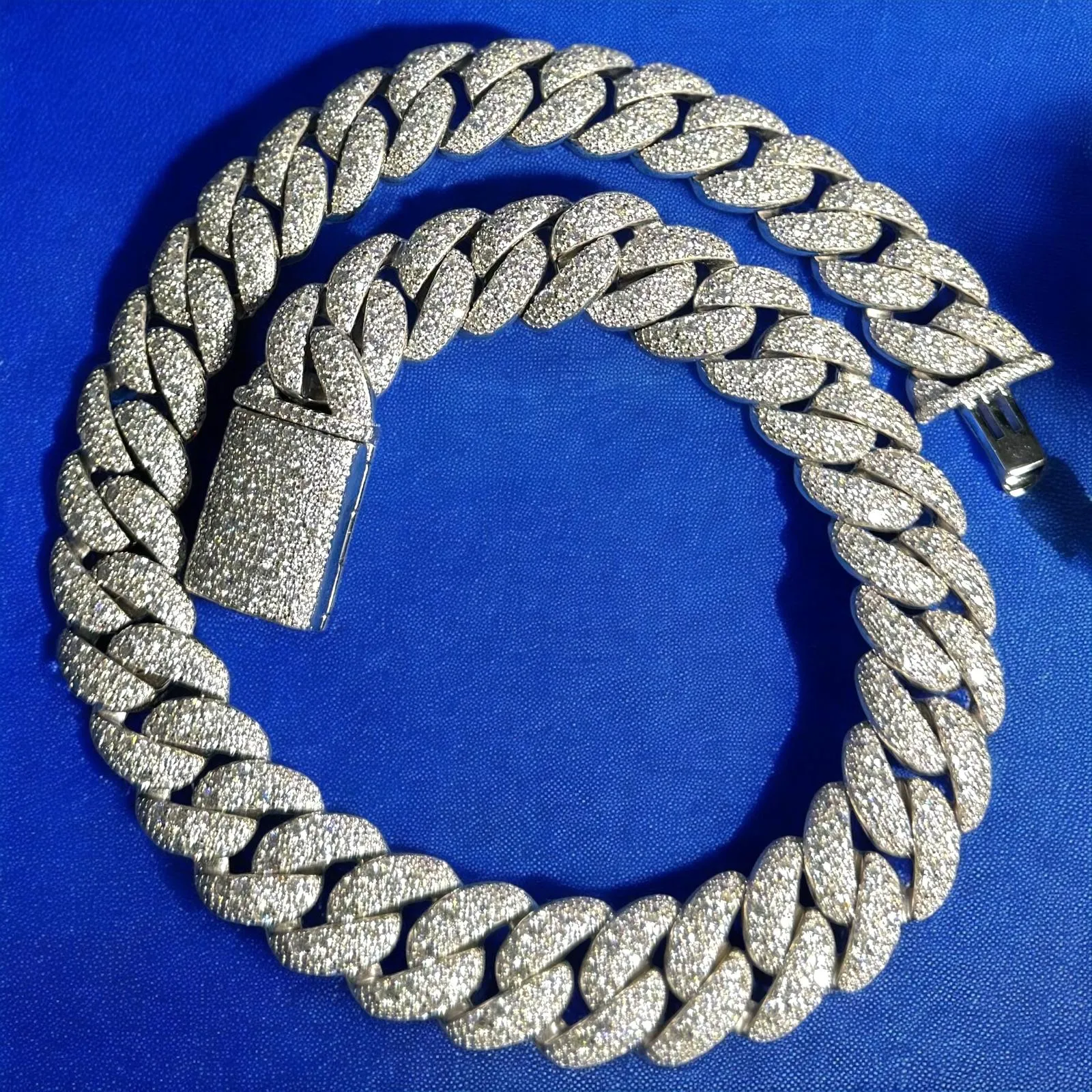 23mm Moissanite Mosaic Cuban 925 Silver Custom Mens sold by Master Of Bling product image thumbnail 3