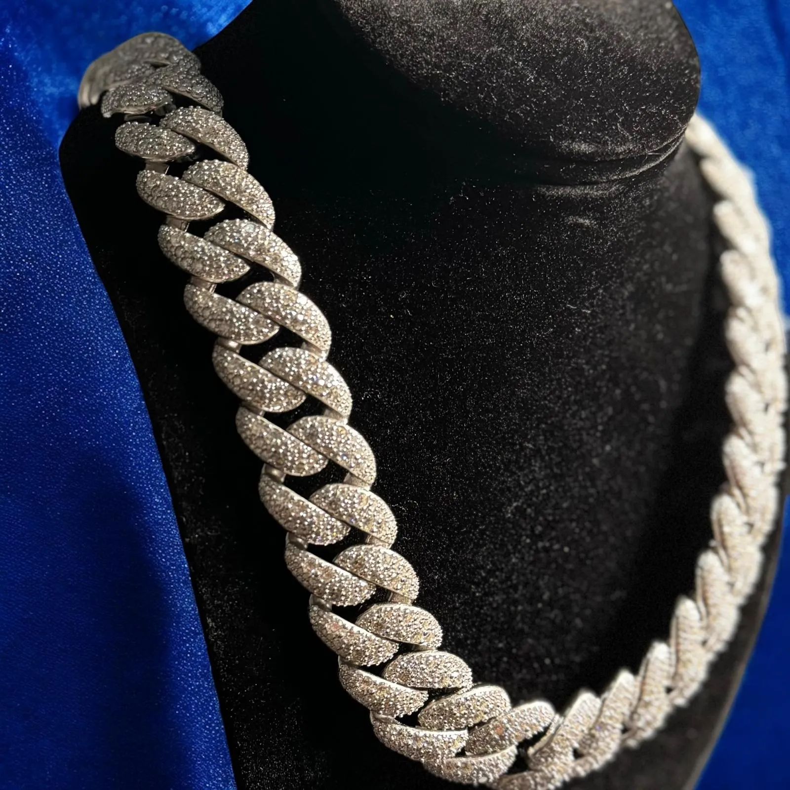 23mm Moissanite Mosaic Cuban 925 Silver Custom Mens sold by Master Of Bling product image thumbnail 2