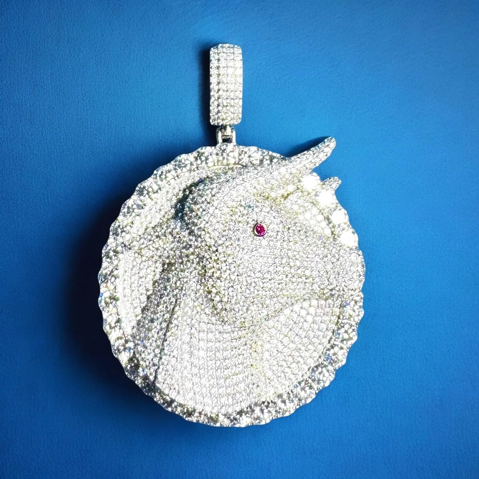 Moissanite GOAT Pendant Greatest Of All Time 925 sold by Master Of Bling