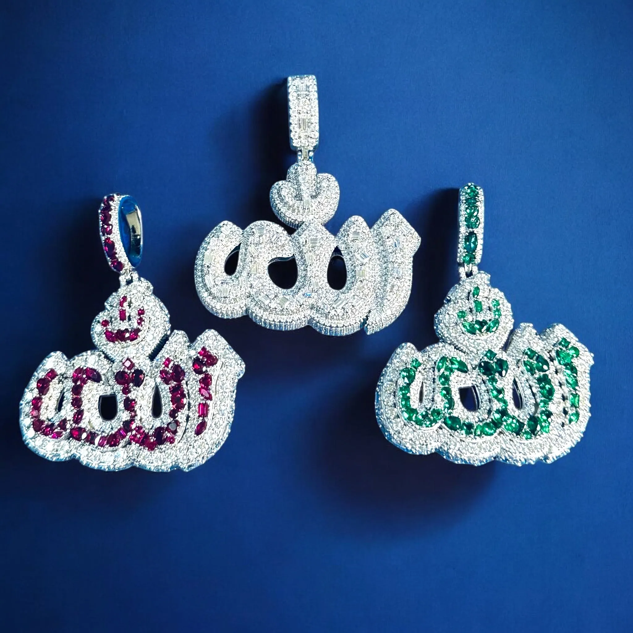 Moissanite Allah Pendant 925 Silver Custom Jewelry sold by Master Of Bling