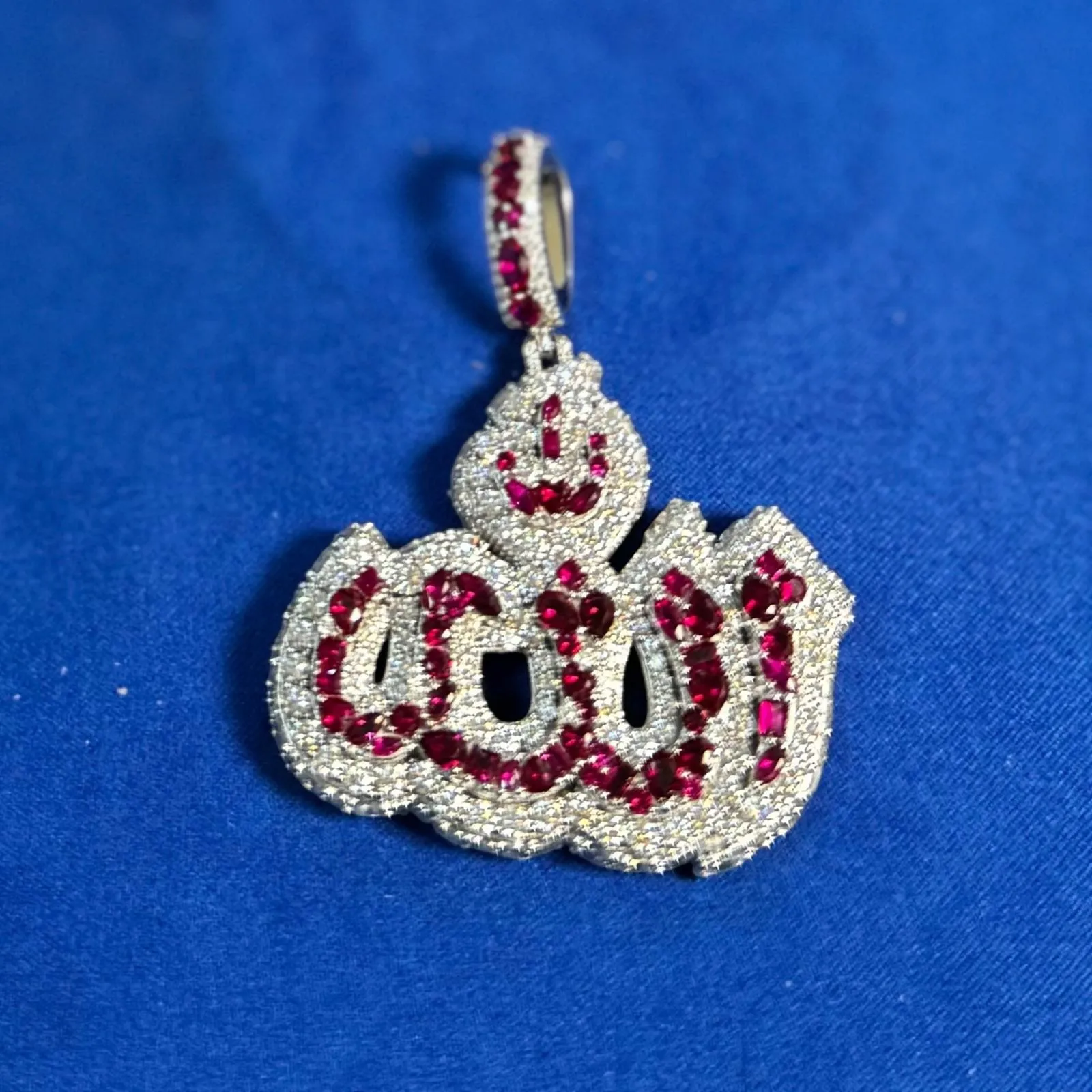 Moissanite Allah Pendant 925 Silver Custom Jewelry sold by Master Of Bling product image thumbnail 2
