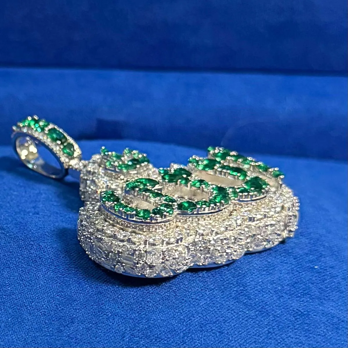 Moissanite Allah Pendant 925 Silver Custom Jewelry sold by Master Of Bling product image thumbnail 5