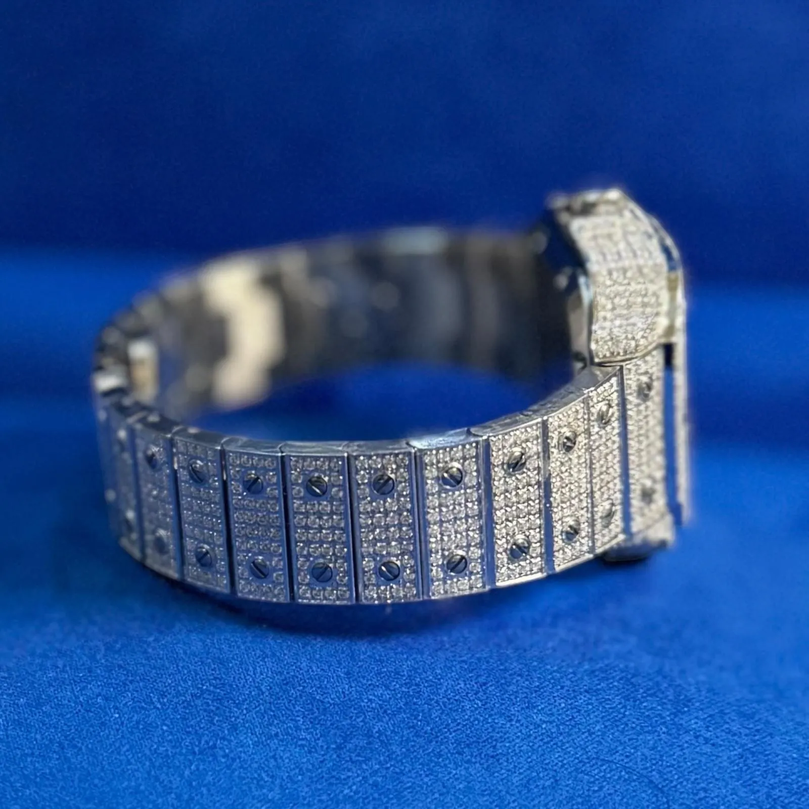 Moissanite Light Blue Dial Watch 37mm Automatic New sold by Master Of Bling product image thumbnail 5