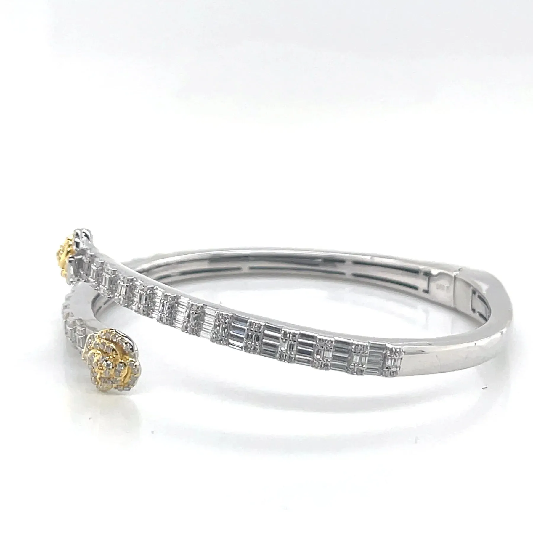 Womens Flower Bangle Moissanite Bracelet 925 sold by Master Of Bling product image thumbnail 3