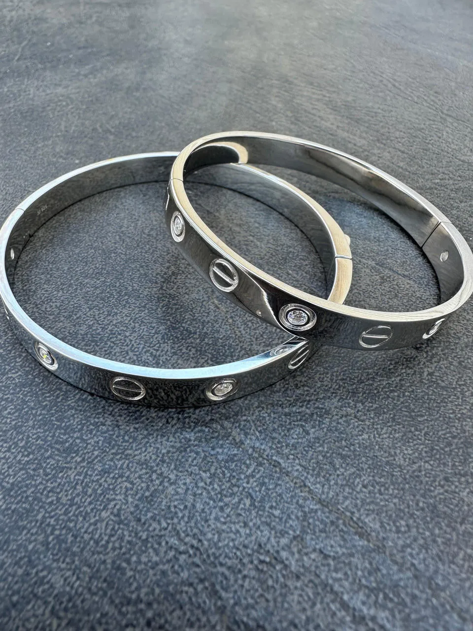 Moissanite Love Bangle Bracelet 7" Luxury 925 sold by Master Of Bling product image thumbnail 2