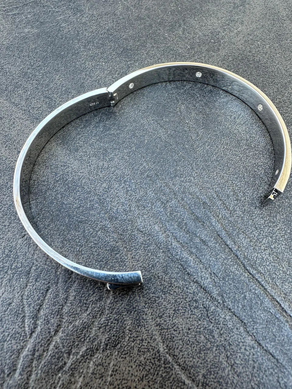 Moissanite Love Bangle Bracelet 7" Luxury 925 sold by Master Of Bling product image thumbnail 3