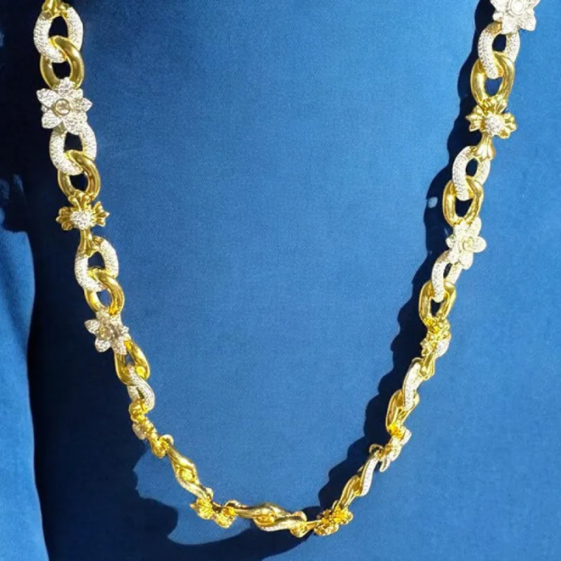 🎁 Infinity Cross Flower Necklace Moissanite 925 Silver (100% off) sold by Master Of Bling