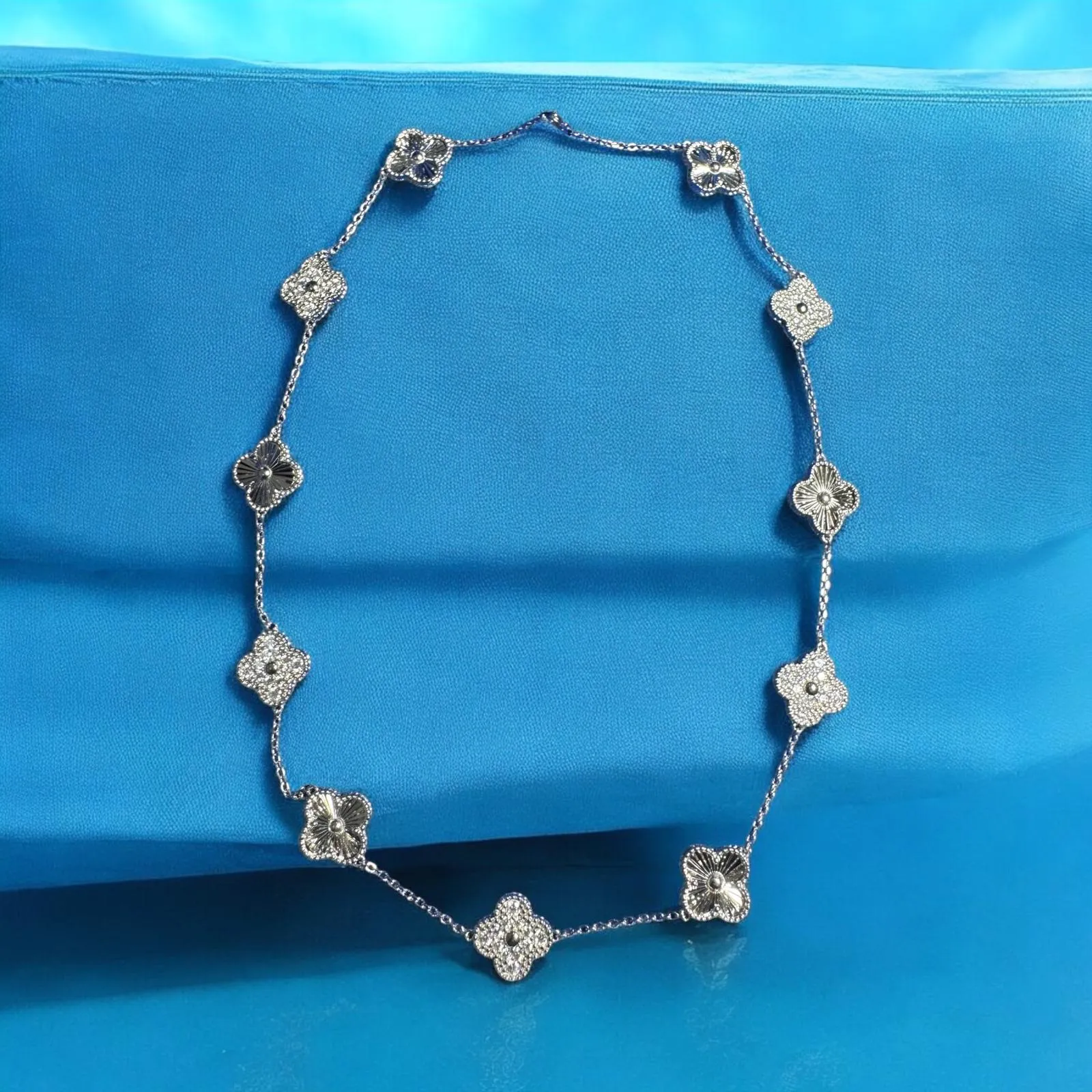 🎁 Clover Leaf Moissanite Necklace 925 14k Gold (100% off) sold by Master Of Bling