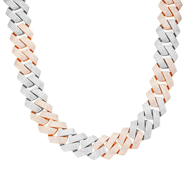 🎁 925 Silver Moissanite 23mm Miami Cuban 22 Inch Mens Chain Necklace (100% off) sold by Master Of Bling