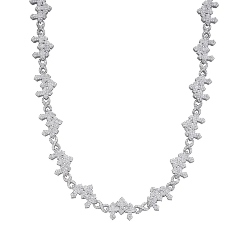 Infinity Cross Necklace Moissanite Chain 925 sold by Master Of Bling