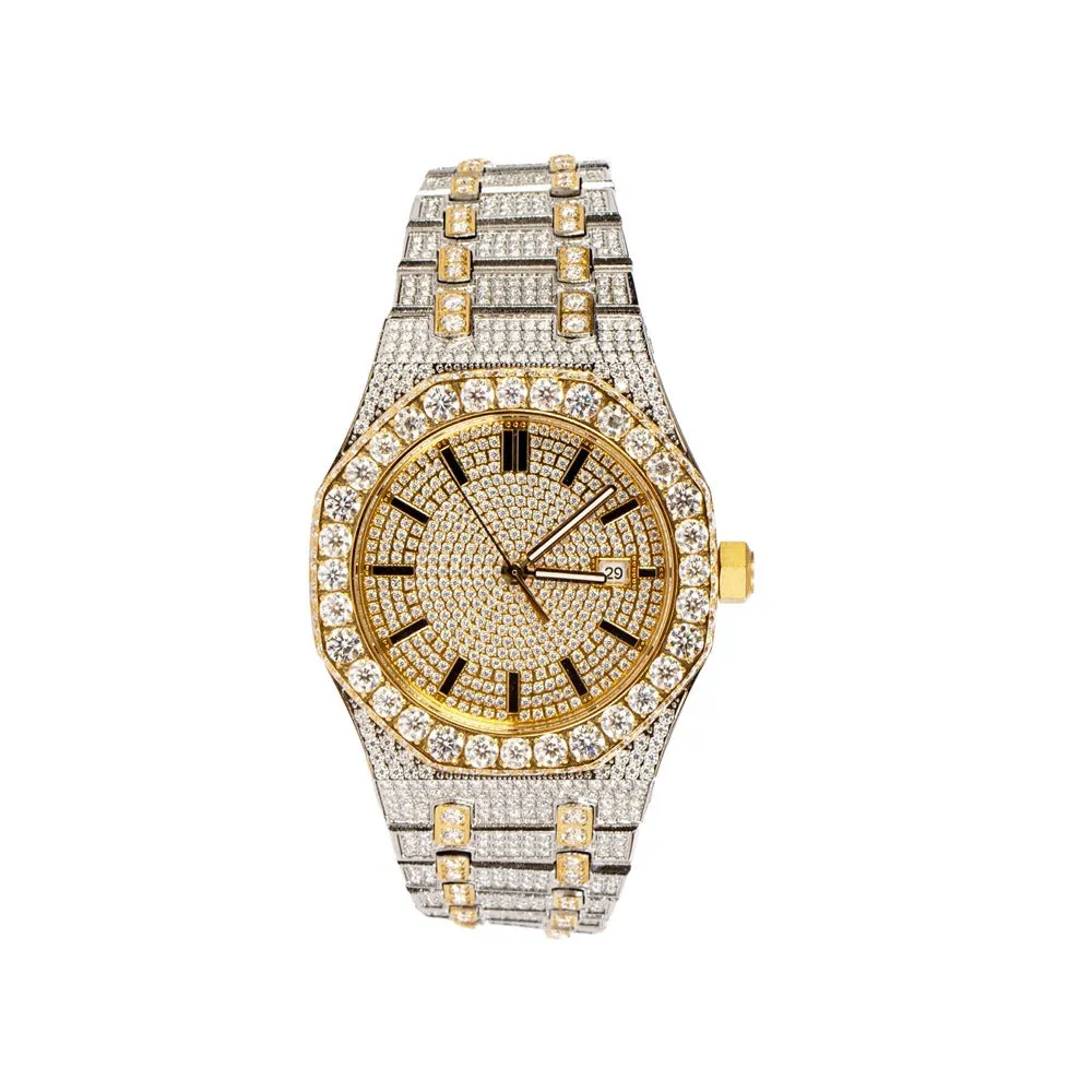 Womens Moissanite Watch Christmas Gift Octagon Gold Sale sold by Master Of Bling product image thumbnail 2