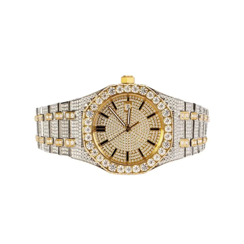 Womens Moissanite Watch Christmas Gift Octagon Gold Sale sold by Master Of Bling