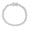 925 Silver Moissanite Ball Chain Designer 8 Inch Mens Bracelet sold by Master Of Bling
