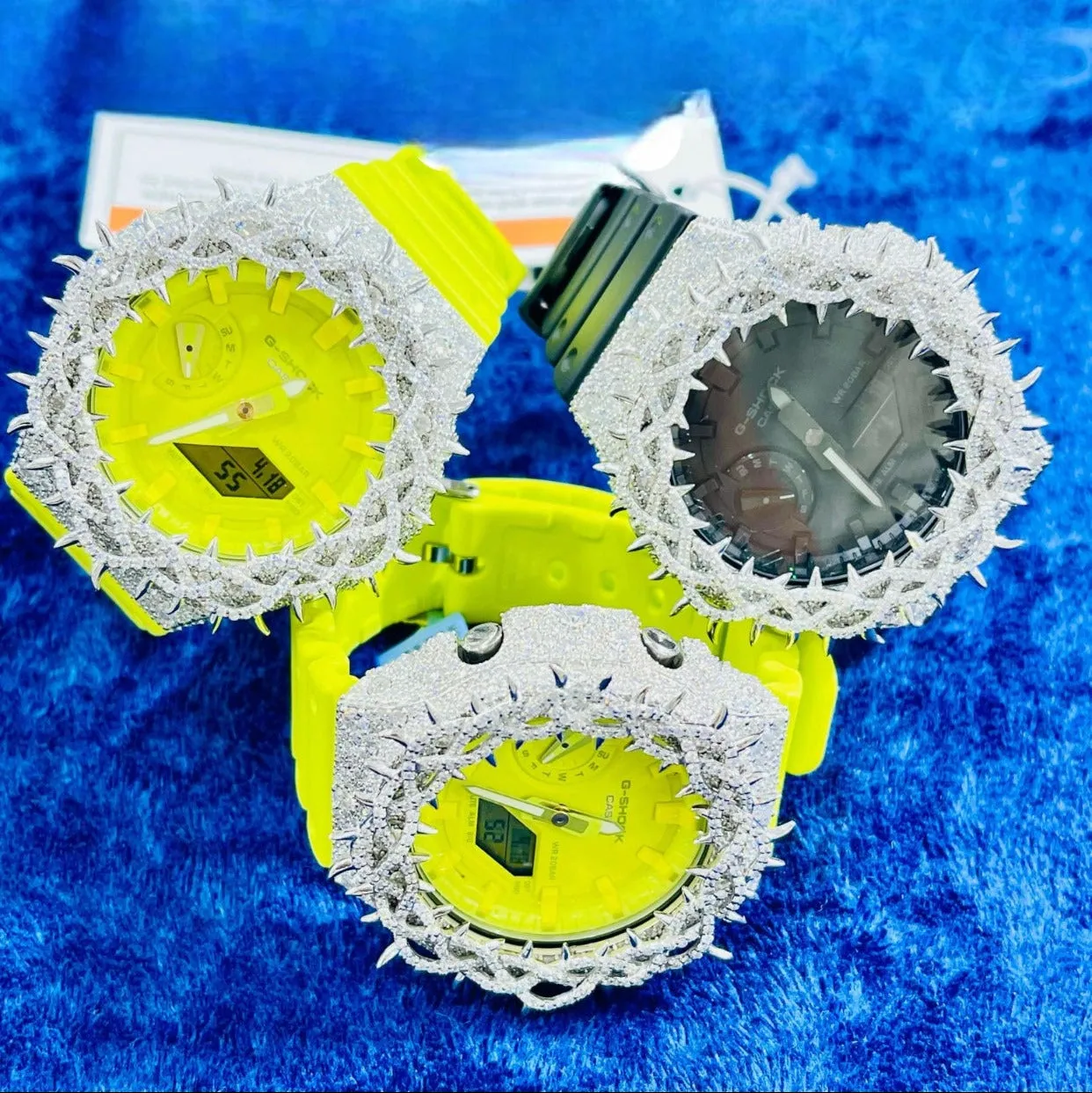 G-Shock Watch GA 2100 Moissanite Bezel Hip Hop Green sold by Master Of Bling