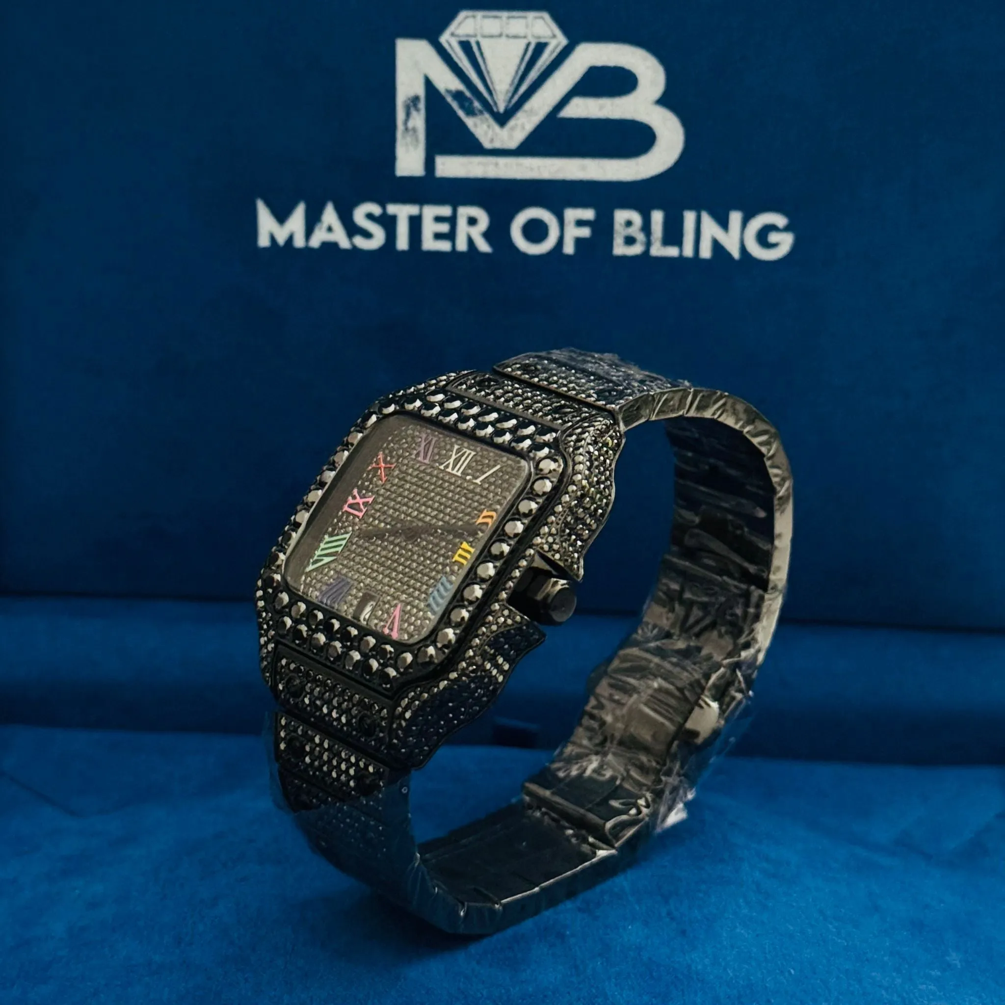 Moissanite All Black Candy Dial Watch Automatic 41mm sold by Master Of Bling product image thumbnail 2