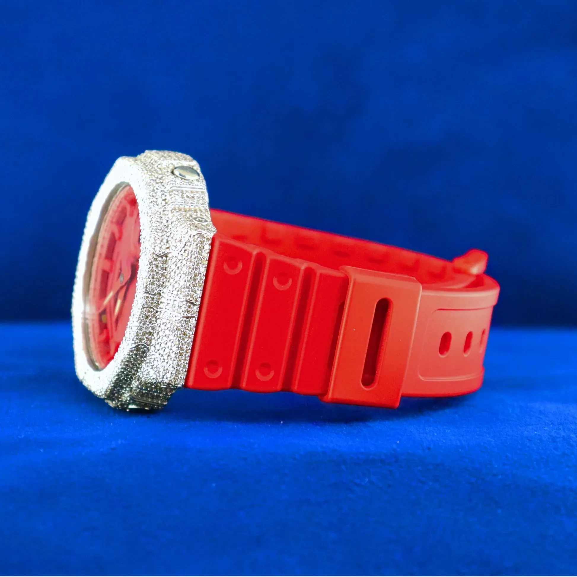 Custom G-Shock Red Phantom Moissanite Watch sold by Master Of Bling product image thumbnail 2