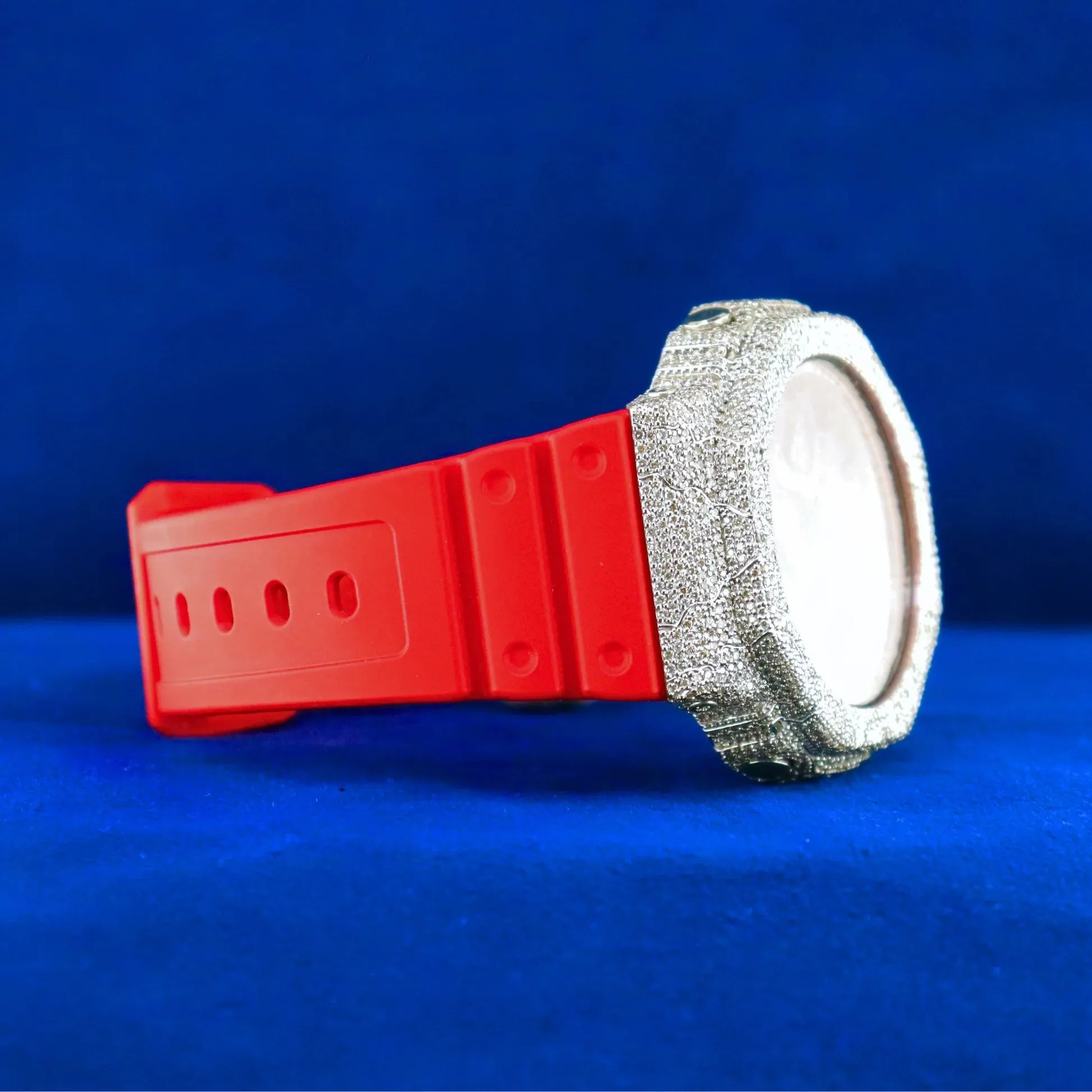 Custom G-Shock Red Phantom Moissanite Watch sold by Master Of Bling product image thumbnail 3