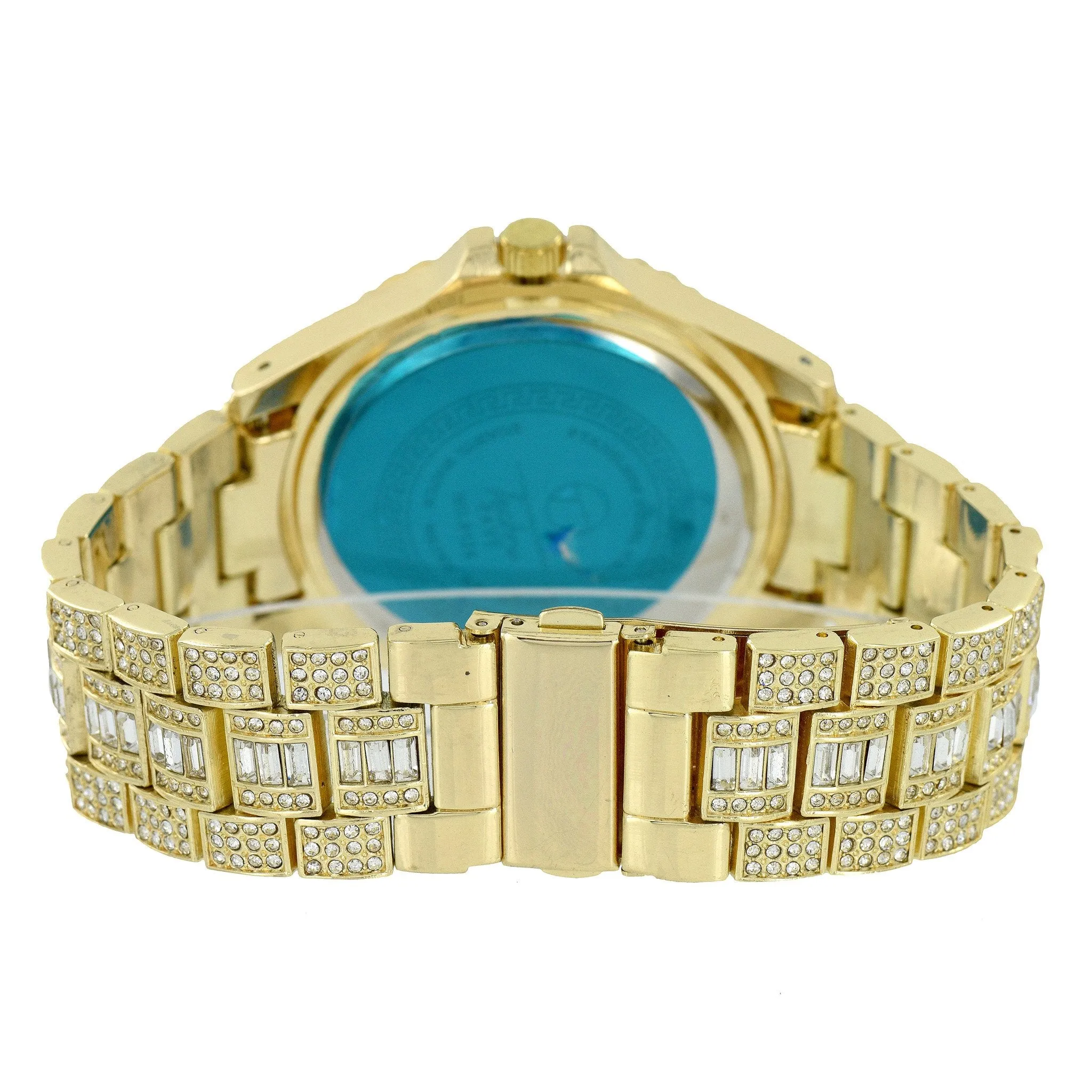 Red Princess Cut Watch Gold Finish Men Joe Rodeo Look sold by Master Of Bling product image thumbnail 2