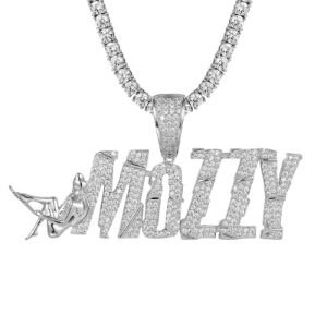 Mens Mozzy Micro Pave Hip Hop Designer Pendant Necklace sold by Master Of Bling