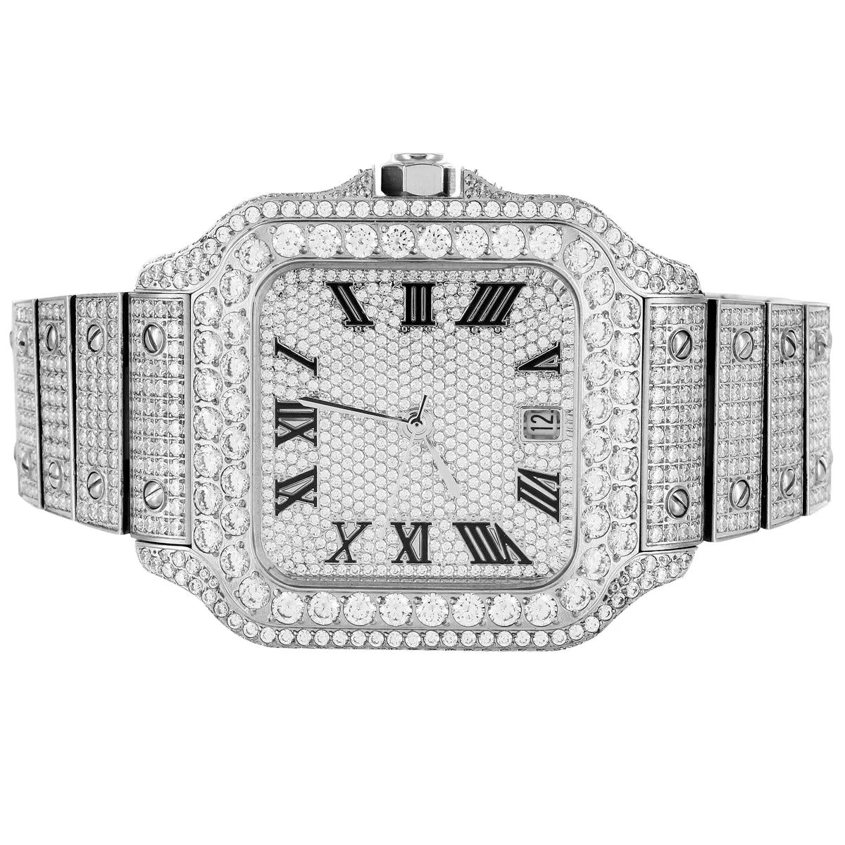 Stainless Steel Roman Numeral Icy Date Automatic New Watch sold by Master Of Bling