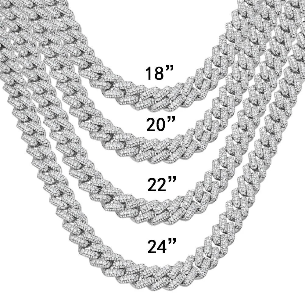 Heavy Miami Cuban Double Layer Booger Bling 18MM Necklace sold by Master Of Bling
